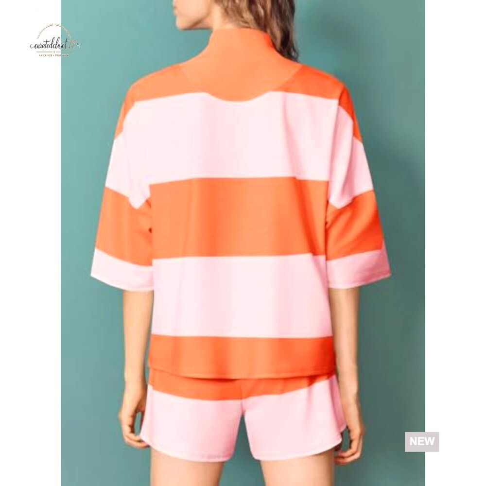 Large Polyester Blend Workout Set With Zip Top An… - image 4